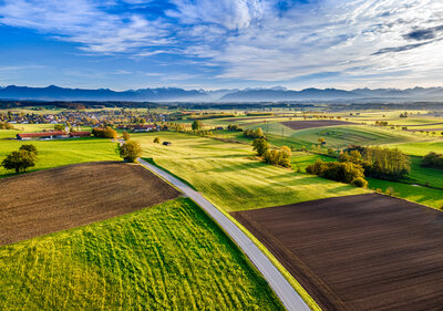 Blick auf Bayrisches Alpenvorland